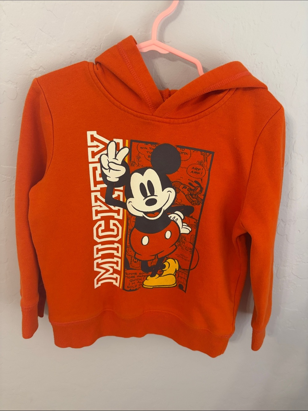 jumping beans Orange Mickey Mouse Hoodie with Graphic
